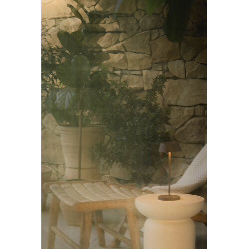 Qoozii Malta oplaadbare tafellamp corten binnen/buiten