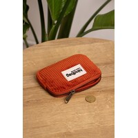 Lili portefeuille ribfluweel Brique