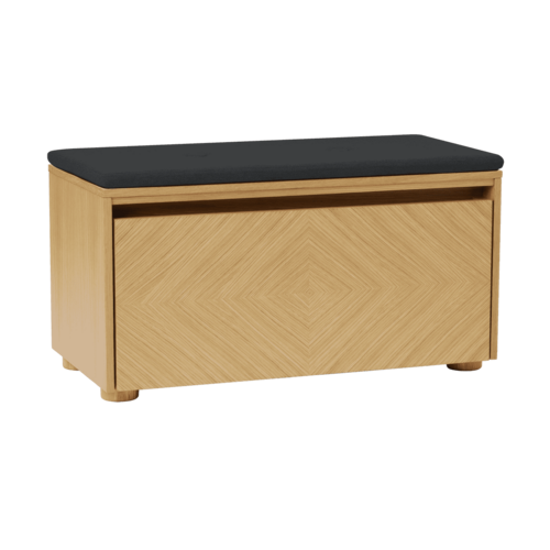 Umage Hideaway opbergbank eik – houten klapdeur met patroon - shadow Cushion Umage Hideaway opbergbank eik – houten klapdeur met patroon - shadow Cushion