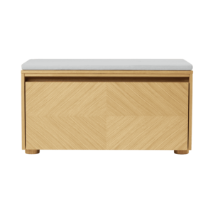 Umage Hideaway opbergbank eik – houten klapdeur met patroon - sterling Cushion Umage Hideaway opbergbank eik – houten klapdeur met patroon - sterling Cushion