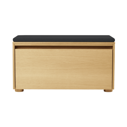 Umage Hideaway opbergbank eik – houten klapdeur - shadow kussen Umage Hideaway opbergbank eik – houten klapdeur - shadow kussen