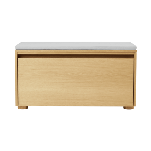 Umage Hideaway opbergbank eik – houten klapdeur - sterling kussen