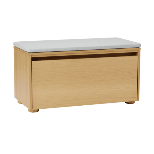 Umage Hideaway opbergbank eik – houten klapdeur - sterling kussen