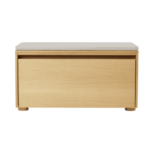 Umage Hideaway opbergbank eik – houten klapdeur - white sand kussen Umage Hideaway opbergbank eik – houten klapdeur - white sand kussen