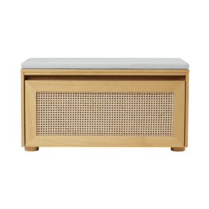 Umage Hideaway banc de rangement en chêne – porte abattante webbing - coussin Sterling Umage Hideaway banc de rangement en chêne – porte abattante webbing - coussin Sterling