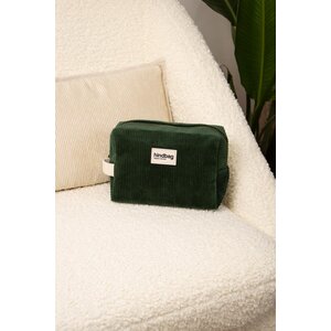 Hindbag Leon trousse de toilette en velours côtelé Sapin Hindbag Leon trousse de toilette en velours côtelé Sapin