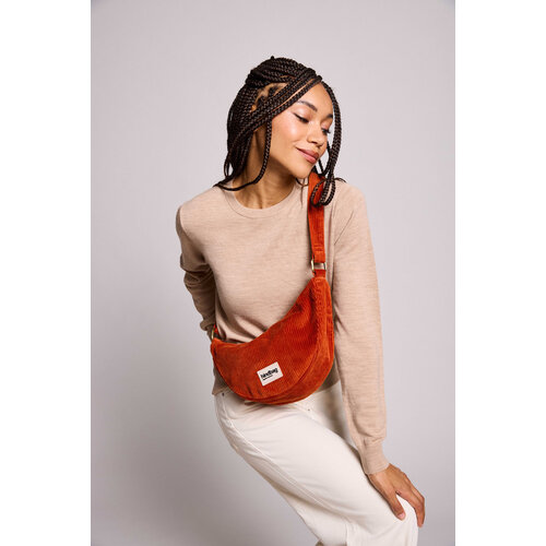 Hindbag Andrea bum bag ribfluweel Brique Hindbag Andrea bum bag ribfluweel Brique