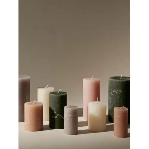 Broste Copenhagen Kaars rustic dusty pink Ø 7 X H 17 cm