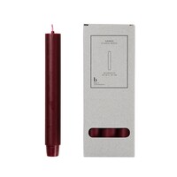 Kaars klassiek rustiek Burgundy 26mm x 20 cm - set van 6