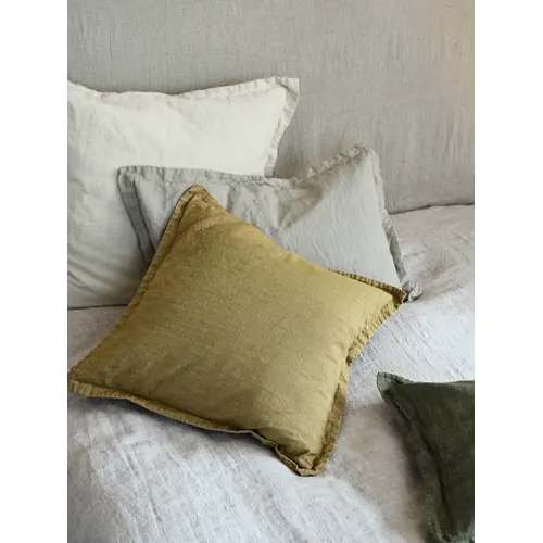 Broste Copenhagen Linnen kussen castle beige 50 x 50 Broste Copenhagen Linnen kussen castle beige 50 x 50