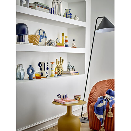 Bloomingville Paddy tafellamp blauw glas