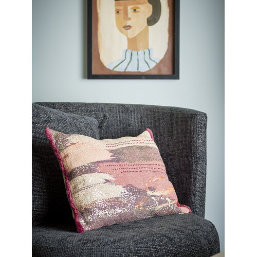 Bloomingville Bri kussen bruin katoen