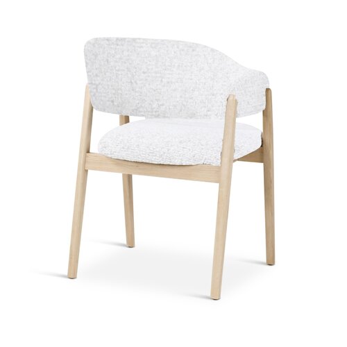 Castle Line Conor eetkamerstoel met armleuningen eik naturel stof ivoor