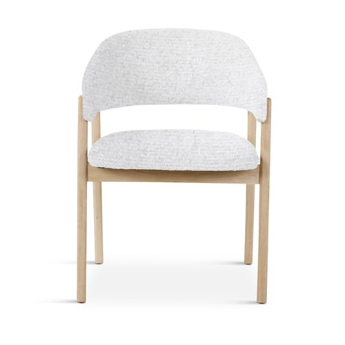 Castle Line Conor eetkamerstoel met armleuningen eik naturel stof ivoor