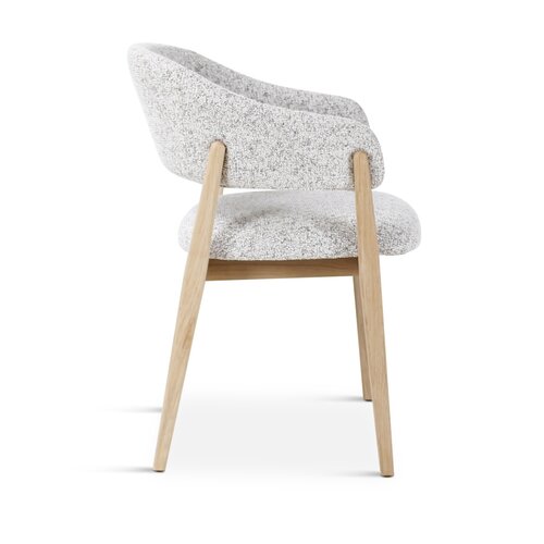 Castle Line Conor eetkamerstoel met armleuningen eik naturel stof ivoor