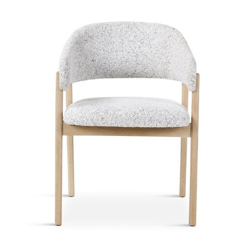 Castle Line Conor eetkamerstoel met armleuningen eik naturel stof ivoor