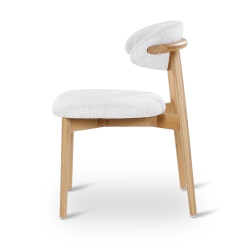 Castle Line Moro eetkamerstoel eik naturel stof ivoor