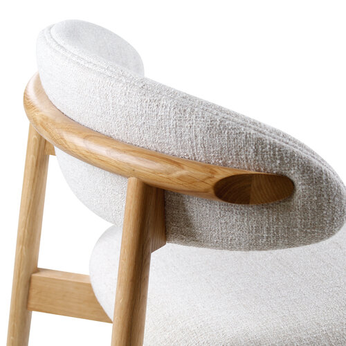 Castle Line Moro eetkamerstoel eik naturel stof ivoor