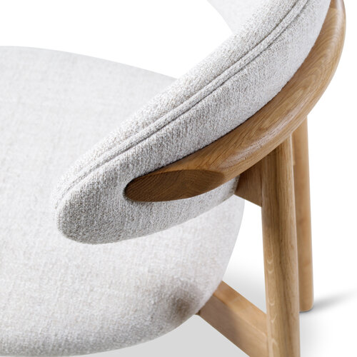 Castle Line Moro eetkamerstoel eik naturel stof ivoor