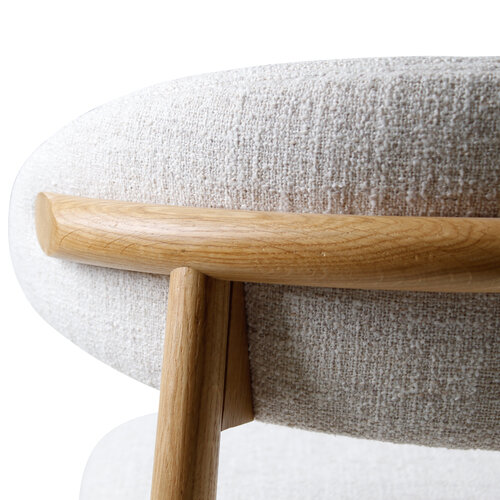 Castle Line Moro eetkamerstoel eik naturel stof ivoor