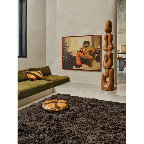 HKLiving September kussen gestreept fluweel 60 x 40