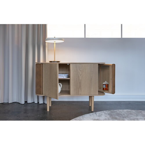 Umage Treasures dressoir 2 deuren eik - Brown faux leather