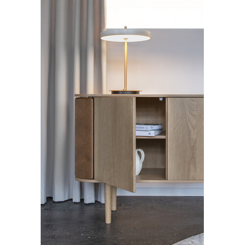 Umage Treasures dressoir 2 deuren eik - Brown faux leather