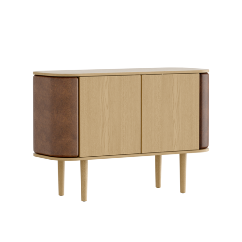 Umage Treasures dressoir 2 deuren eik - Brown faux leather