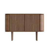 Treasures dressoir 2 deuren donkere eik - Brown faux leather