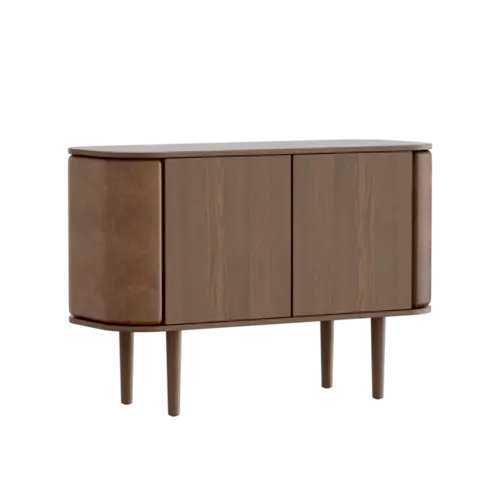 Umage Treasures dressoir 2 deuren donkere eik - Brown faux leather