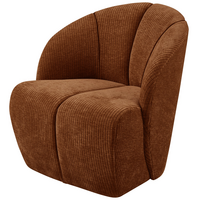 Mojo draaifauteuil ribstof roestbruin