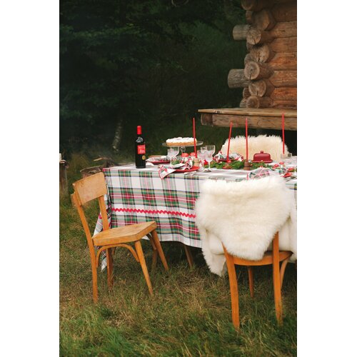 Maison Dînette Highland snow tafelkleed 250 x 170 Maison Dînette Highland snow tafelkleed 250 x 170