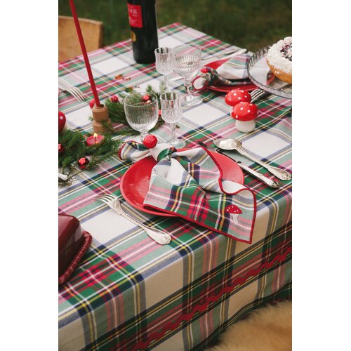 Maison Dînette Highland snow tafelkleed 250 x 170 Maison Dînette Highland snow tafelkleed 250 x 170