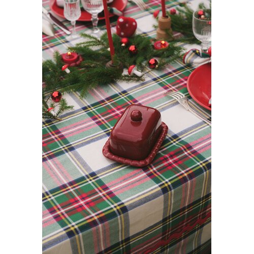 Maison Dînette Highland snow tafelkleed 250 x 170 Maison Dînette Highland snow tafelkleed 250 x 170