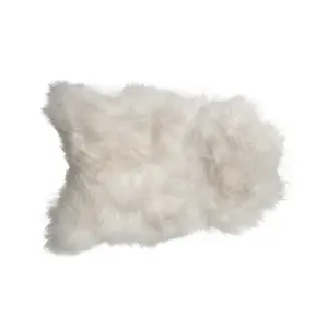 Peau de mouton Icelandic Natural White longue laine 110-120 cm