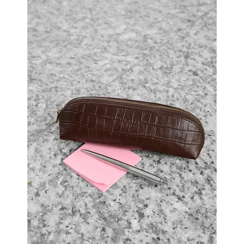 O My Bag Pennenzak small croco leer - Chocolate O My Bag Pennenzak small croco leer - Chocolate