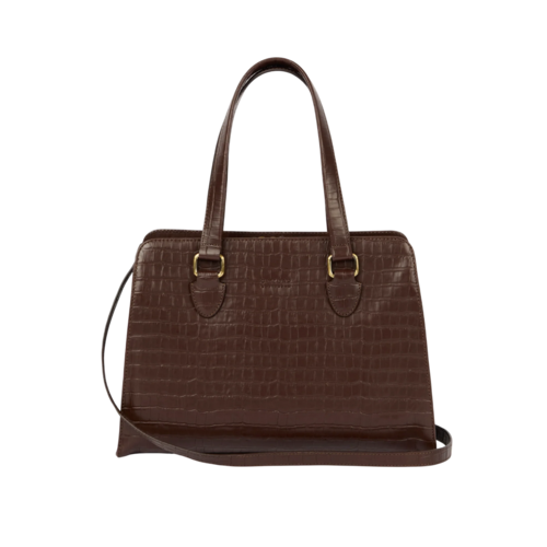 O My Bag Blair handtas - Chocolate Croco Leather O My Bag Blair handtas - Chocolate Croco Leather