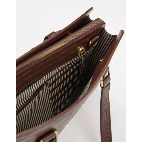 O My Bag Blair handtas - Chocolate Croco Leather O My Bag Blair handtas - Chocolate Croco Leather