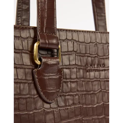 O My Bag Blair handtas - Chocolate Croco Leather O My Bag Blair handtas - Chocolate Croco Leather