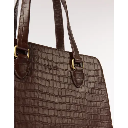 O My Bag Blair handtas - Chocolate Croco Leather O My Bag Blair handtas - Chocolate Croco Leather