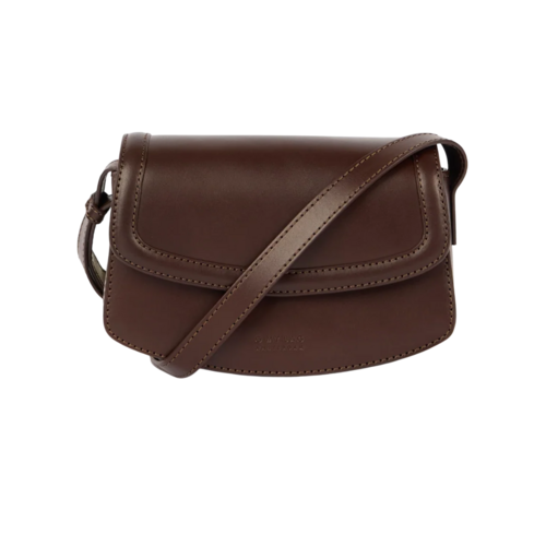 O My Bag Kendalini handtas - klassiek leder chocolade O My Bag Kendalini handtas - klassiek leder chocolade