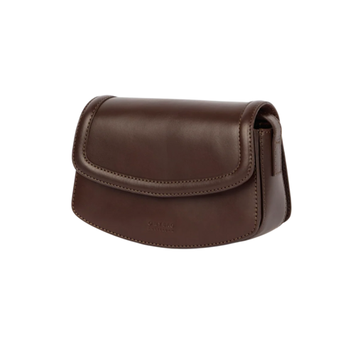 O My Bag Kendalini handtas - klassiek leder chocolade O My Bag Kendalini handtas - klassiek leder chocolade