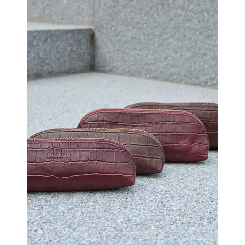 O My Bag Pennenzak large croco leer - Chocolate O My Bag Pennenzak large croco leer - Chocolate