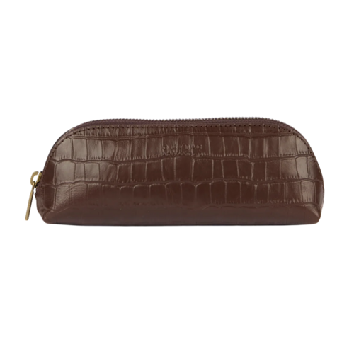O My Bag Pennenzak large croco leer - Chocolate O My Bag Pennenzak large croco leer - Chocolate