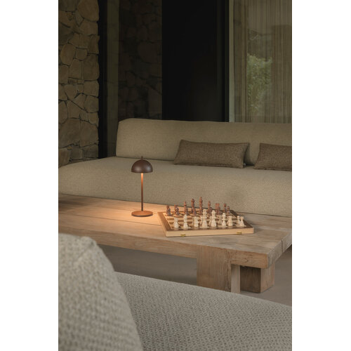 Qoozii Samos oplaadbare tafellamp corten binnen/buiten