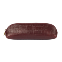 Pennenzak small croco leer - Dark Cherry