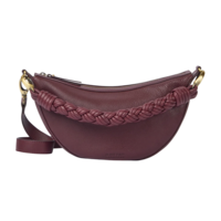 Leo handtas - soft grain leder kersenrood - 2 riemen