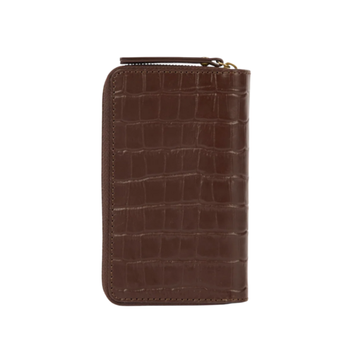 O My Bag Jett portefeuille -  croco print leder chocoladebruin
