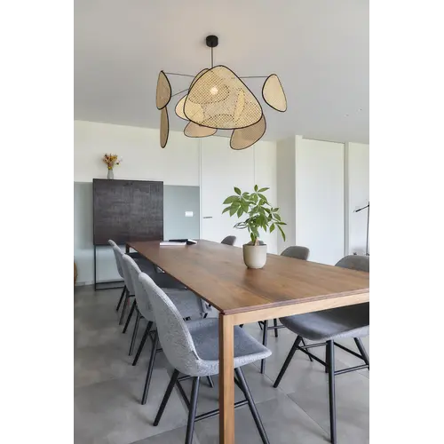 Kluskens Mistral eettafel notenhout 220 x 100 cm - TOONZAALMODEL