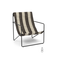 Desert loungestoel Black Off-white/Chocolate - TOONZAALMODEL